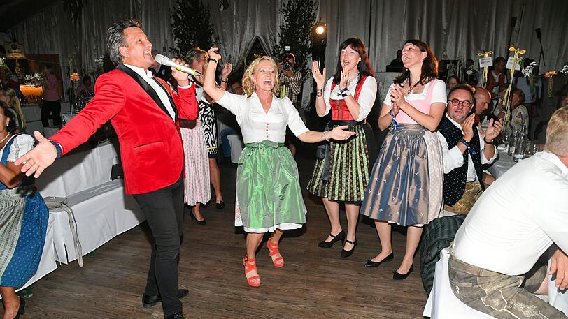 Peter Grimberg (Entertainer) mit Heidi Beckenbauer und Schwester Susanne Burmester