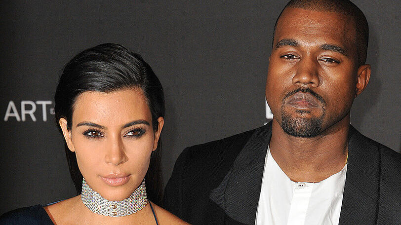 Kanye West mit Ehefrau Kim Kardashian.