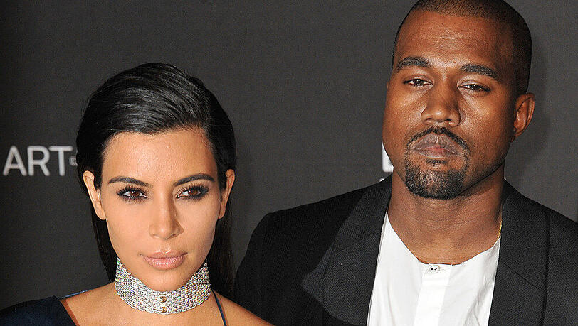 Kanye West mit Ehefrau Kim Kardashian. Kanye West mit Ehefrau Kim Kardashian.