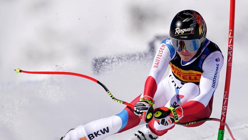 Holte sich den WM-Sieg im Super-G: Lara Gut-Behrami aus der Schweiz fährt im Wettbewerb auf der Rennstrecke.