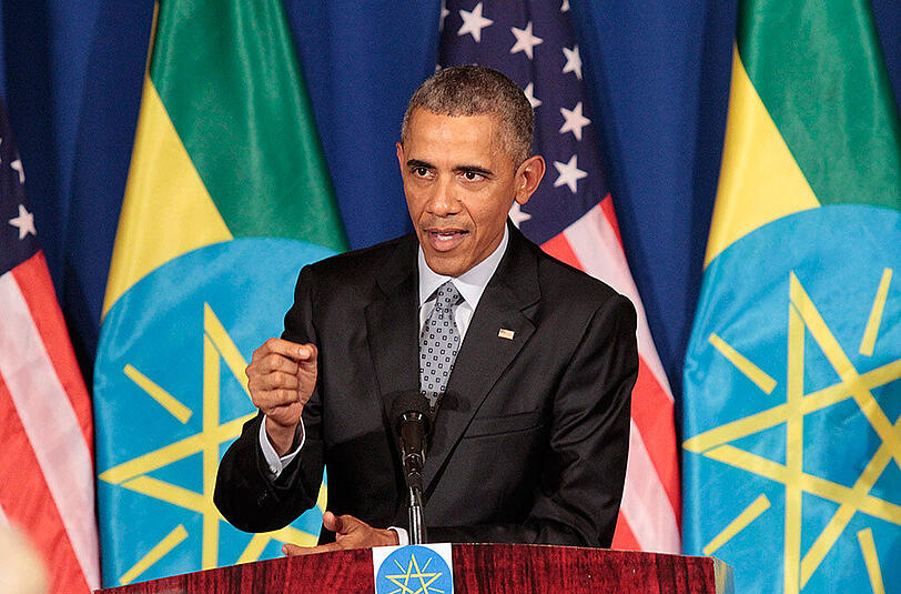 US-Präsident Barack Obama spricht in Addis Abeba.
