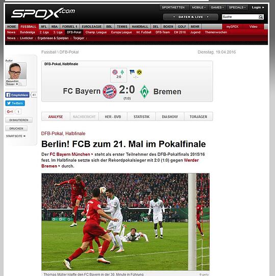 Spox hält es nüchtern.