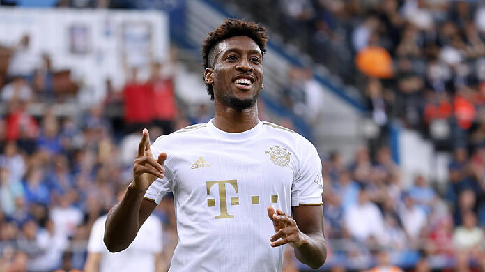 Der herausragende Bayern-Spieler beim 7:0-Sieg in Bochum: Kingsley Coman, der ein Tor selbst erzielte und an drei weiteren Treffern direkt beteiligt war.