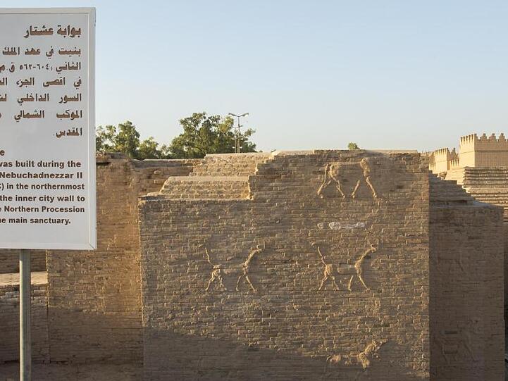 Die Reste des Ishtar-Tors in Babylon. Die antike Ruinenstadt im Irak steht nun auf der Welterbeliste der Unesco.