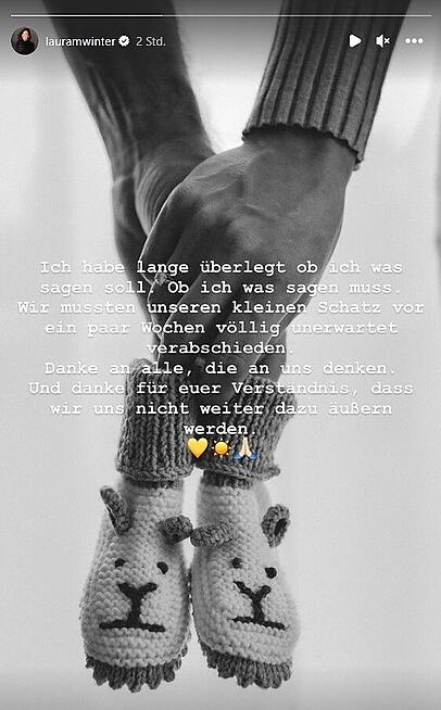 Laura Winter und Jonas Hofmann trauern um ihr Baby Laura Winter und Jonas Hofmann trauern um ihr Baby