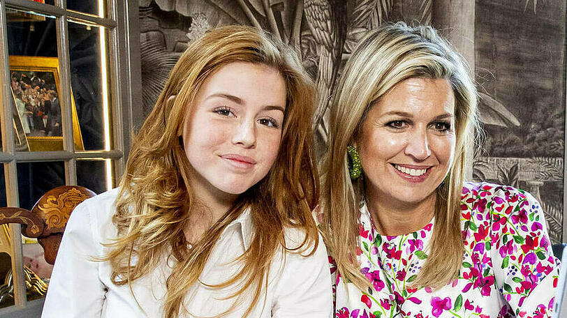 Prinzessin Alexia und ihre Mutter, Königin Máxima, im April 2020.