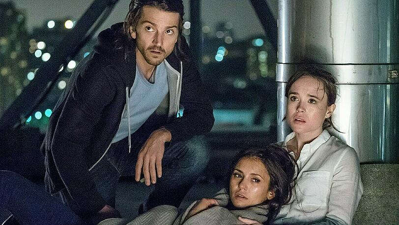 Diego Luna (v.l.), Nina Dobrev und Ellen Page spielen im Remake von "Flatliners" die Hauptrollen. Diego Luna (v.l.), Nina Dobrev und Ellen Page spielen im Remake von "Flatliners" die Hauptrollen.
