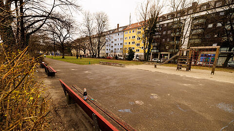 Der Korbinianplatz in Milbertshofen.