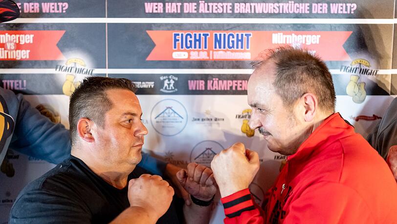 Sie wollen für den Bratwurst-Kampf in den Ring steigen: die Amateurboxer Hasan Arli und Kay Löwentraut.