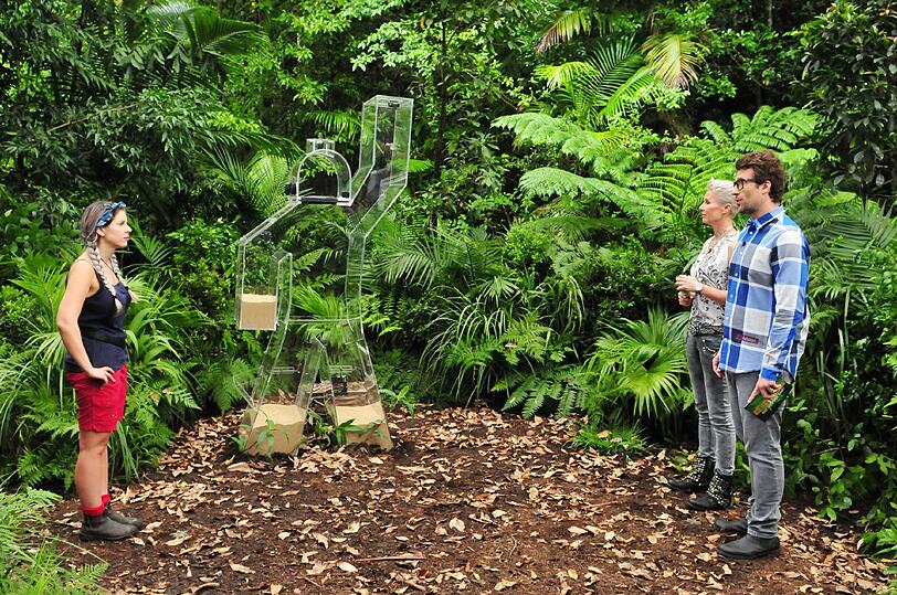 Tina York zeigte sich in der "Tierkammer" tapfer.