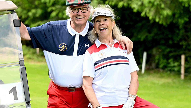 Michael und Marianne Hartl beim Charity-Golfspiel.