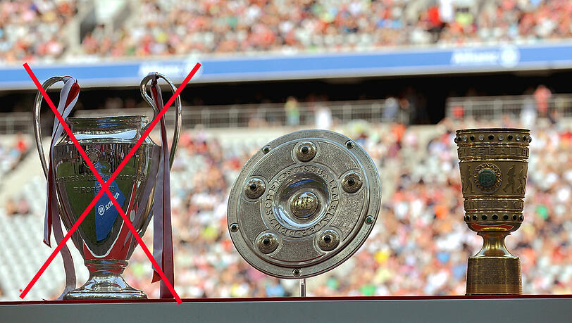 Zwei Trophäen gibt es für den FC Bayern in dieser Saison noch zu gewinnen. Zwei Trophäen gibt es für den FC Bayern in dieser Saison noch zu gewinnen.
