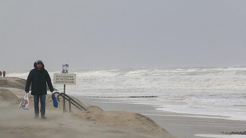 Das Sturmtief "Ylenia" zog auch über die Insel Wangerooge.