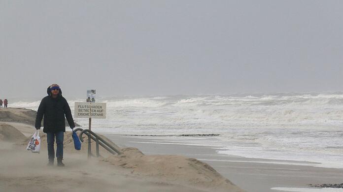 Das Sturmtief "Ylenia" zog auch über die Insel Wangerooge.