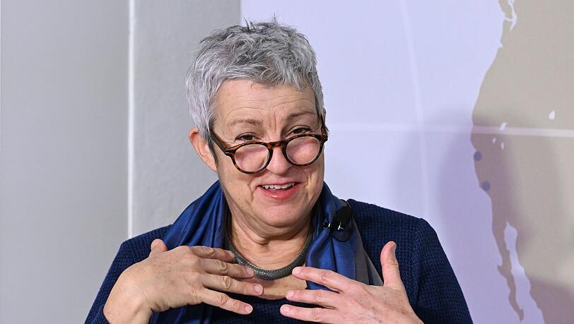 Carola Lentz, Präsidentin des Goethe-Instituts, spricht bei der Jahres-Pressekonferenz vom Goethe-Institut.