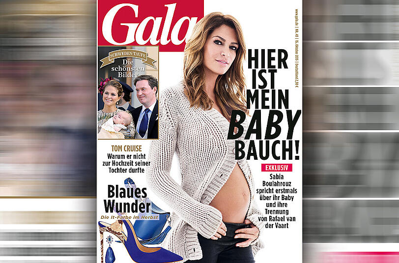 In der neuen Gala präsentiert Sabia Boulahrouz stolz ihren wachsenden Babybauch.