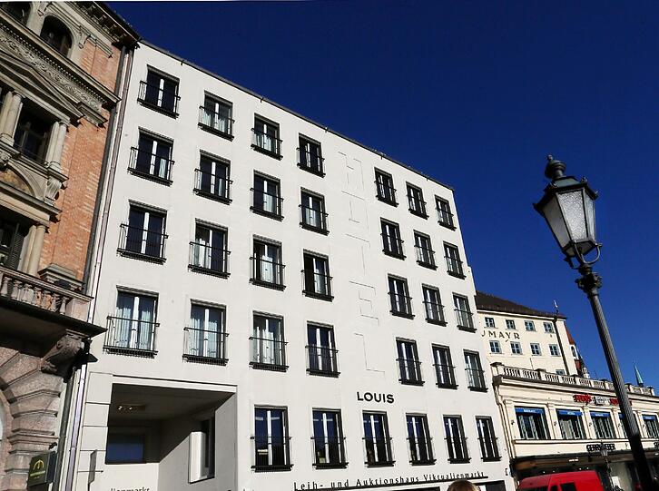 [BU]Das Hotel Louis[/BU] am Viktualienmarkt (Hild udn K Architekten) fügt sich gut in das Altstadt-Ensemble ein.