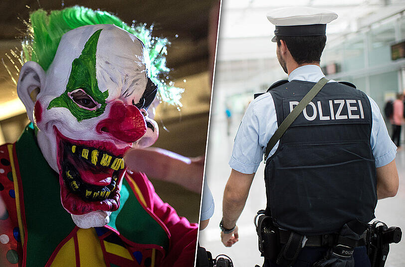 Die Münchner Polizei gibt Tipps, wie man sich gegenüber einem Horror-Clown verhalten soll. (Archivbild)