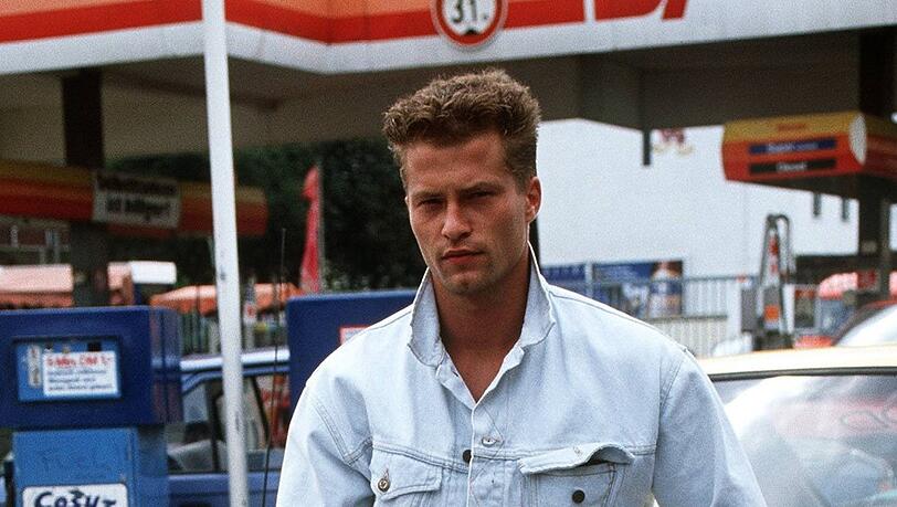 Til Schweiger bei den Dreharbeiten zum ersten Teil von "Manta, Manta".