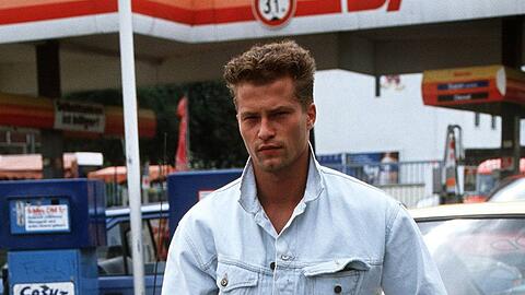 Til Schweiger bei den Dreharbeiten zum ersten Teil von "Manta, Manta".