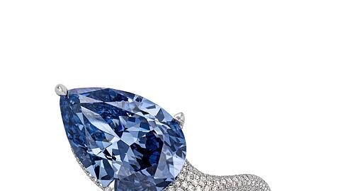 Blieb bei der Auktion etwas unter dem Sch&auml;tzpreis: Der blaue Mellon-Diamant.