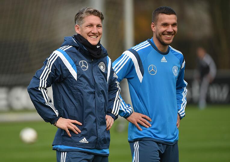 Auch 2016 immer noch unzertrennlich: Bastian Schweinsteiger und sein ewiger DFB-Buddy Lukas Podolski.