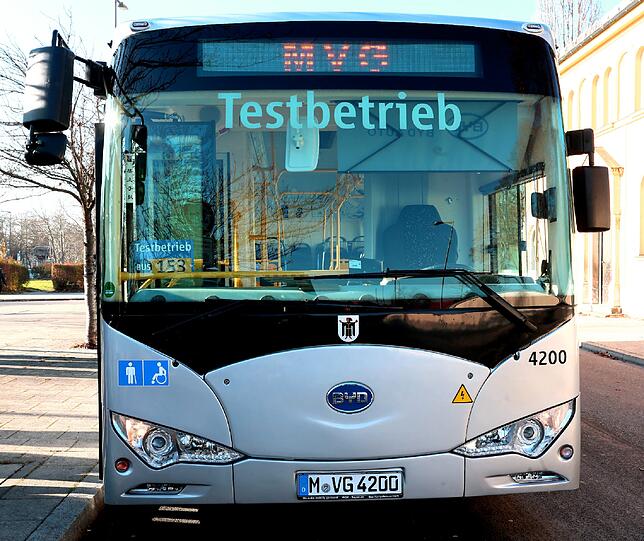 Made in China: Der neue E-Bus, den SWM und MVG auf der Uni-Linie in den Testbetrieb schicken.