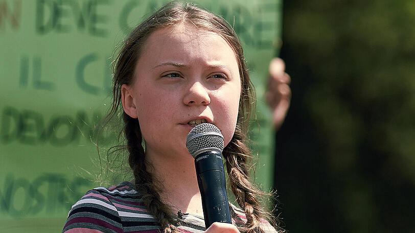 Greta Thunberg bei einer Freitags-Demo