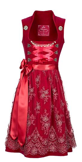 Kostbare Stoffe wie Brokat, Seide, und handbestickte französische Spitze: Die neue Kollektion des Dirndl-Labels "Alpenprinzessin"