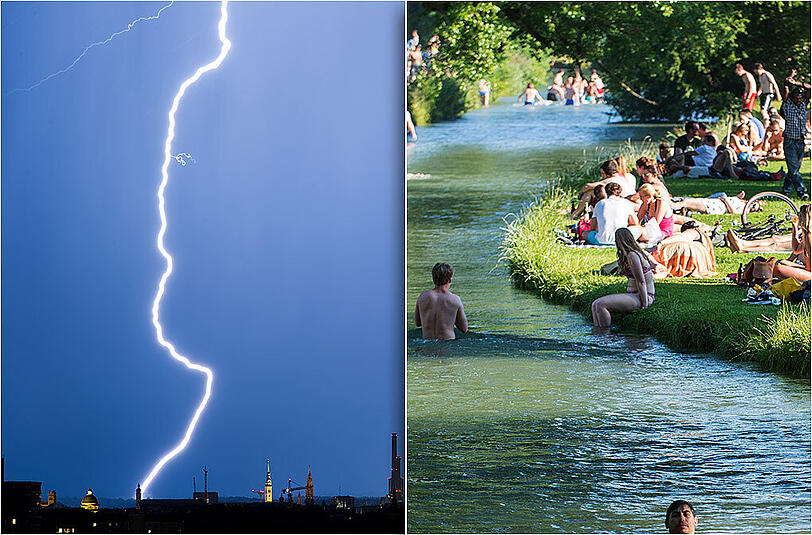 Nach der großen Hitze drohen am Freitag heftige Gewitter.