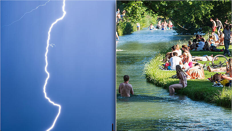 Nach der großen Hitze drohen am Freitag heftige Gewitter. Nach der großen Hitze drohen am Freitag heftige Gewitter.