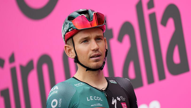 Der deutsche Bergspezialist Lennard Kämna fiel beim Giro zurück.