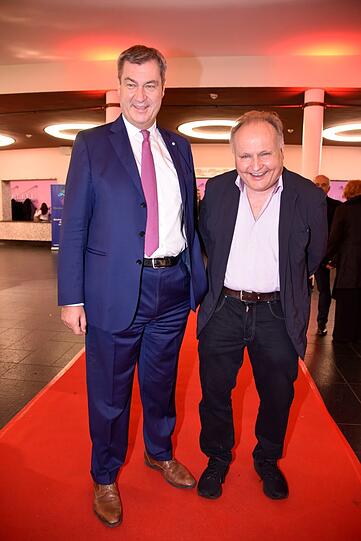 Die beiden Hauptredner bei der AZ-Gala: Ministerpräsident Markus Söder (l.) zusammen mit AZ-Verleger Martin Balle.