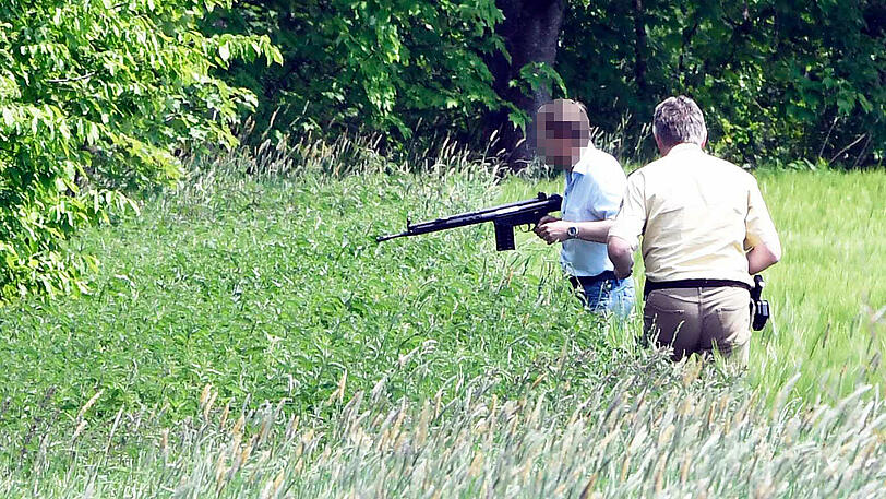 Wildwest an der A94: 17 entflohene Rindviecher hielten die "Cowboys" von Polizei und Feuerwehr stundenlang auf Trab. Die Bilder von der Stierhatz.