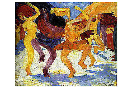 Emil Noldes "Kampf um das goldene Kalb" (1910).