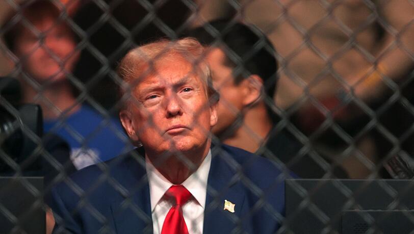 Trump gilt als Fan der Kampfsport-Liga UFC und saß mehrfach selbst im Publikum. (Archivbild)
