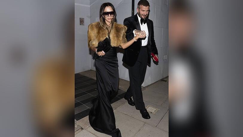 Victoria und David Beckham in Chelsea. Victoria und David Beckham in Chelsea.