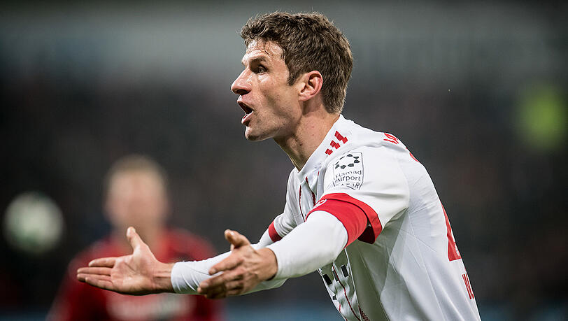 Thomas Müller stellt sich gegen den SC Paderborn auf einen echten Pokalfight ein. Thomas Müller stellt sich gegen den SC Paderborn auf einen echten Pokalfight ein.