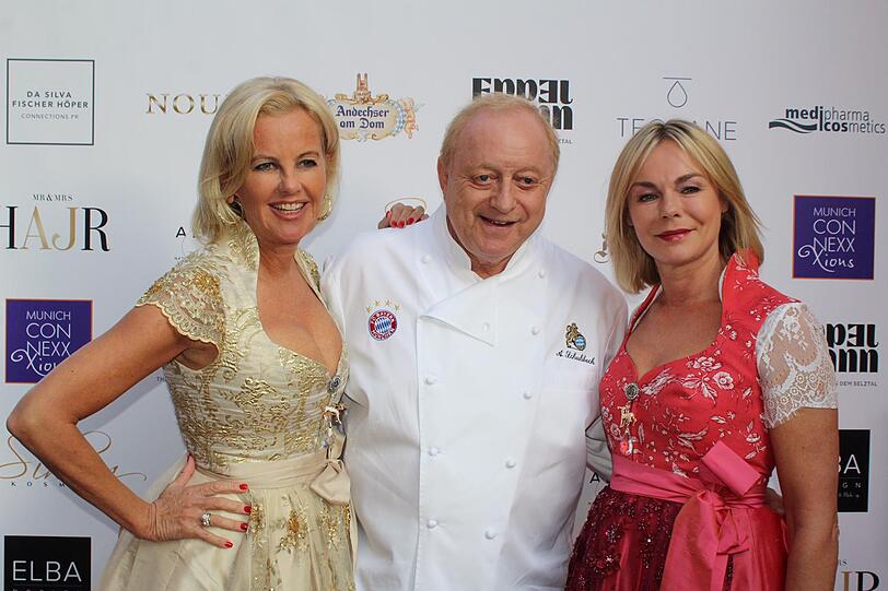 Astrid Söll, Alfons Schuhbeck und Saskia Valencia