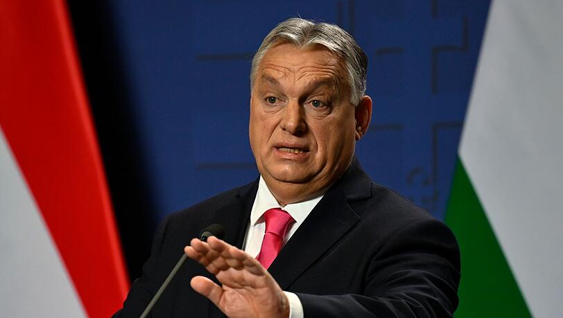 Viktor Orban, Ministerpräsident von Ungarn, spricht während einer Pressekonferenz.