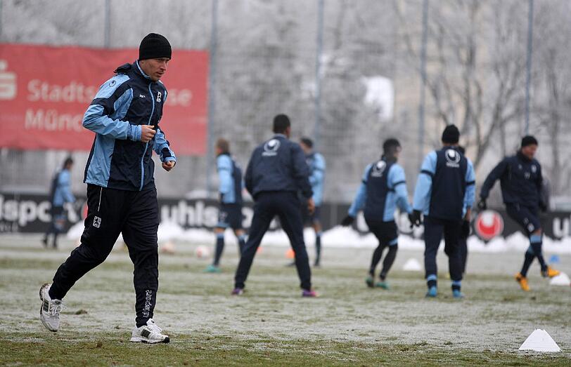 Neuzugang Rob Friend beim Training der Löwen.