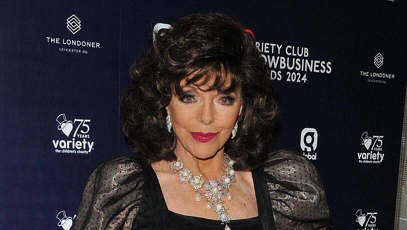 Joan Collins hat nicht nur in unzähligen Film- und Fernsehproduktionen mitgewirkt, sondern auch ein turbulentes Privatleben geführt. Sie ist zum fünften Mal verheiratet und hat aus zwei früheren Ehen insgesamt drei Kinder.