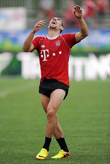 Franck Ribéry am Montag auf dem Trainingsplatz in Riva.