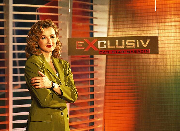 Ebenfalls 1995: Frauke Ludowig im "Exclusiv"-Studio.