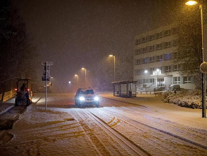 Sturmtief Eberhard brachte Neuschnee nach Thüringen.