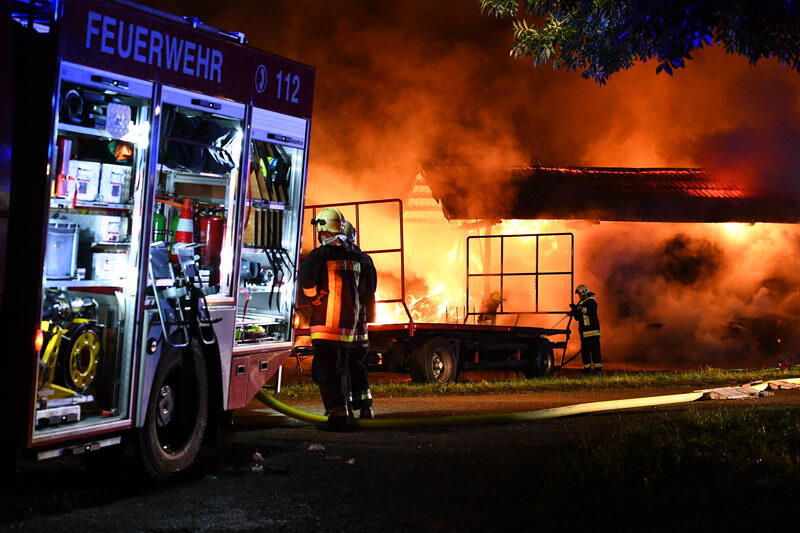 Bei dem Scheunenbrand in Grabenstätt wurde zum Glück niemand verletzt.