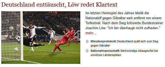 Die Pressestimmen zum Spiel der DFB-Elf gegen Gibraltar - hier: Welt