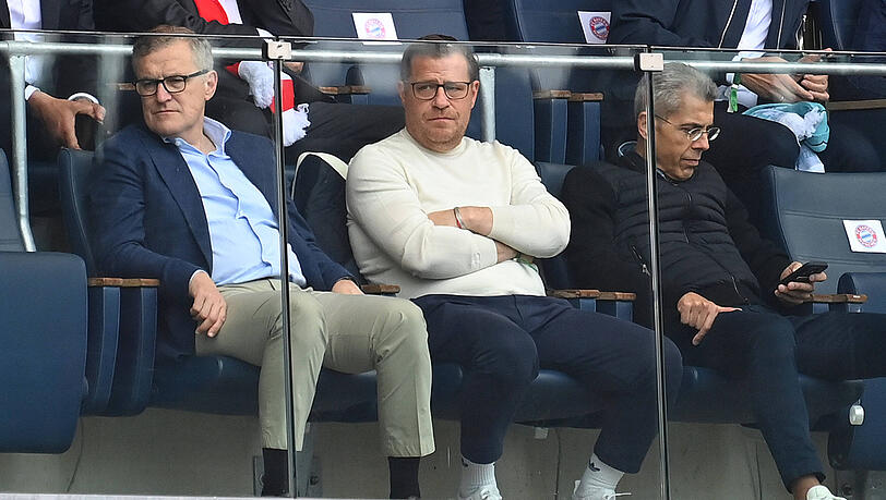 Viel zu tun für Bayerns Führungsetage: Jan-Christian Dreesen (v.l.), Max Eberl und Michael Diederich.