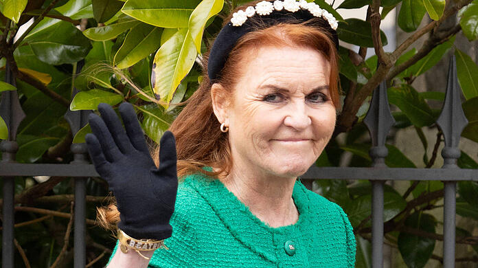 Sarah Ferguson war für die Hochzeit ihres Neffen zu Besuch in Deutschland.