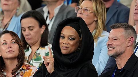 Auch US-Model und TV-Moderatorin Tyra Banks schaute beim Halbfinale zu